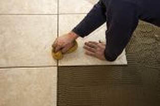 New tile flooring installation